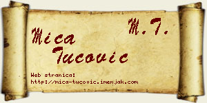 Mića Tucović vizit kartica